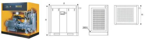 Винтовой компрессор Berg BK-280 7