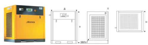 Винтовой компрессор Berg BK-30P 10