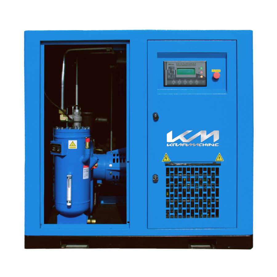Винтовой электрический маслозаполненный компрессор KraftMachine КМ55-20пВ-ЧРП HTH + SUMA (IP 55)